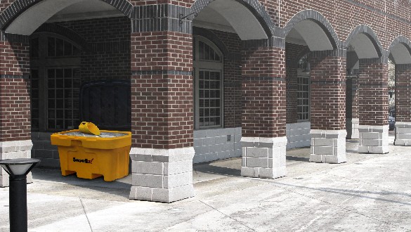 Storage Box against building