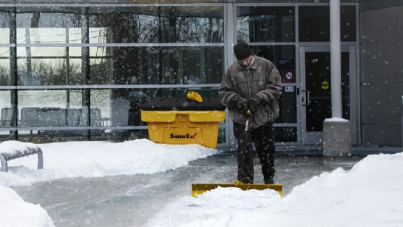 Shoveling with Storage Box
