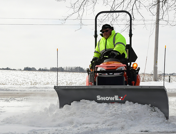 SnowEx Straight Blade on Tractor