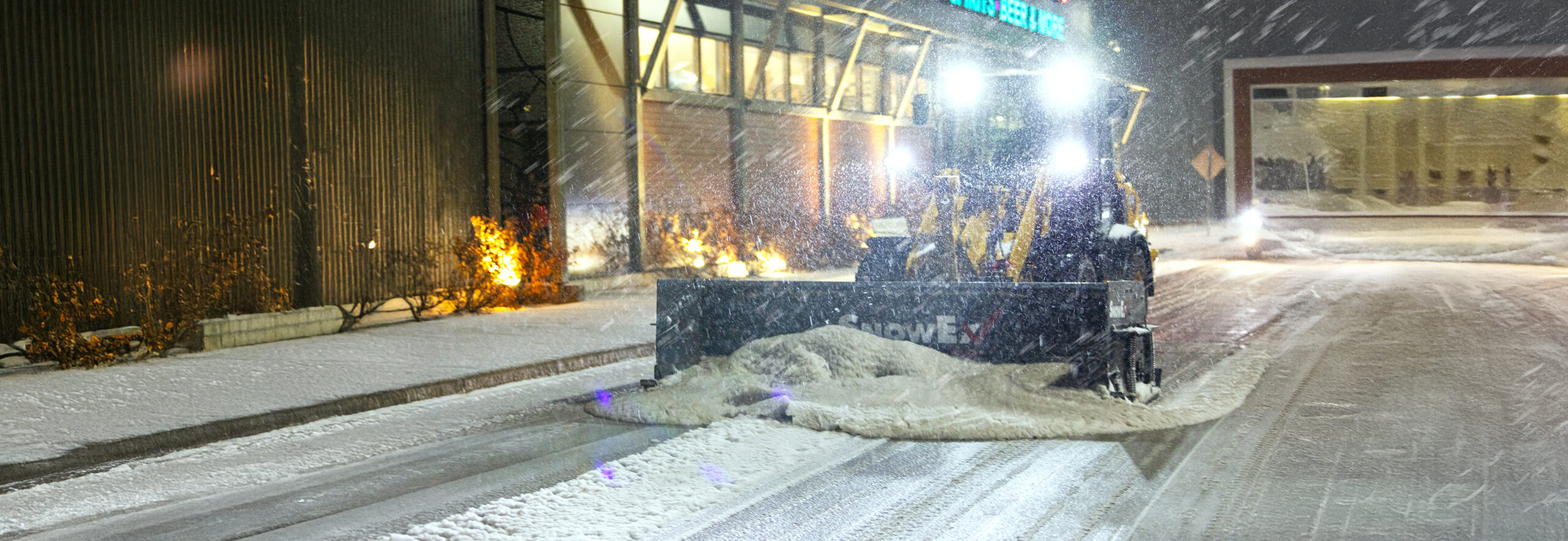 power pusher nighttime plowing